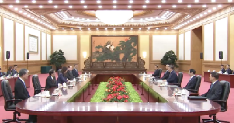 独家视频丨习近平会见郑丽文：两岸同胞走亲走近 走到一起的大潮流不会改变